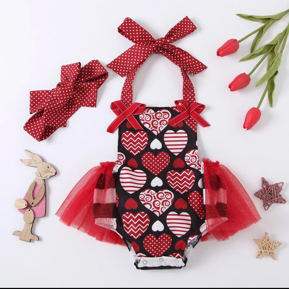 Baby Hearts Tutu Onesie (Valentine’s)